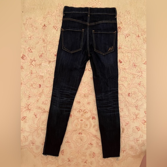 Express Dark Denim Cropped Leggings High Rise - Picture 2 of 8